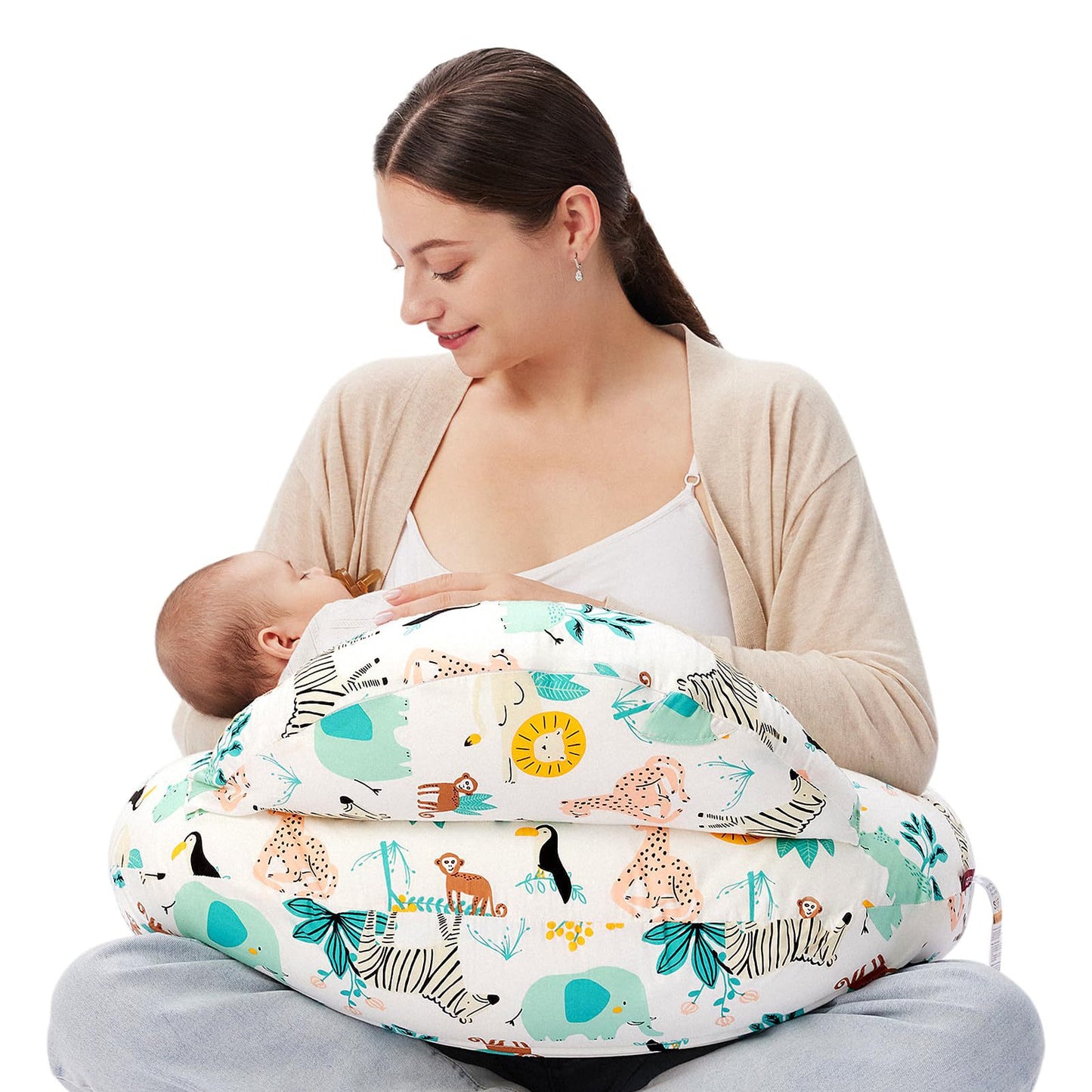 Momcozy Stillkissen Baumwolle – Bequemes Schwangerschaftskissen One Size mit Polyesterfüllung