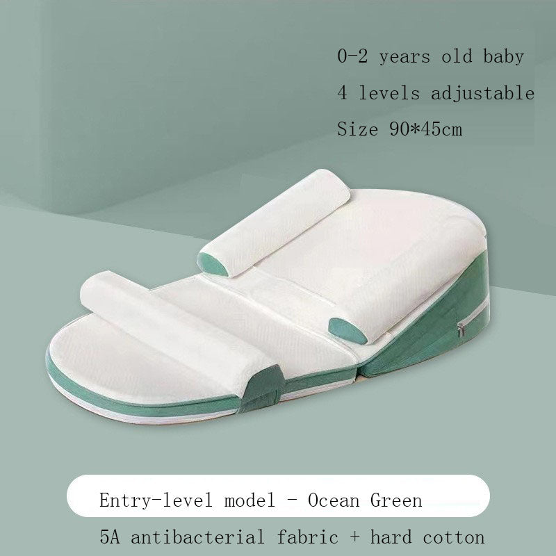 Anti Reflux Kissen Baby – Memory Foam Schrägkissen gegen Spucken, Baumwolle Bezug Neugeborene