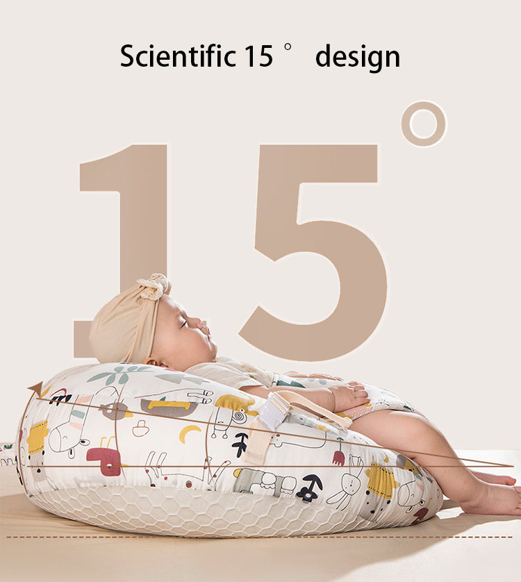 Baby Kissen Oval Baumwolle – Atmungsaktives Kinderkissen mit Mesh für Kleinkinder 1–3 Jahre