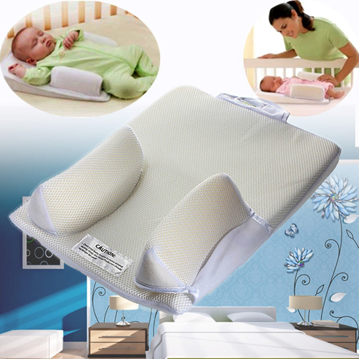 Baby Kissen Anti-Roll – Schlafpositionierer für Neugeborene, U-Form Kissen gegen Plattkopf