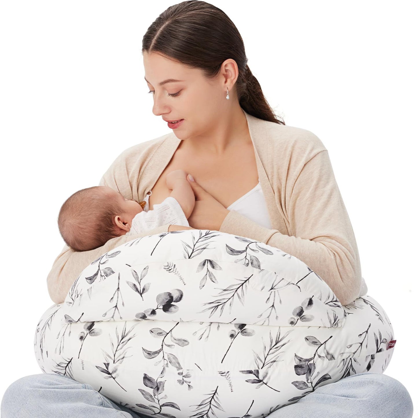 Momcozy Stillkissen Baumwolle – Bequemes Schwangerschaftskissen One Size mit Polyesterfüllung