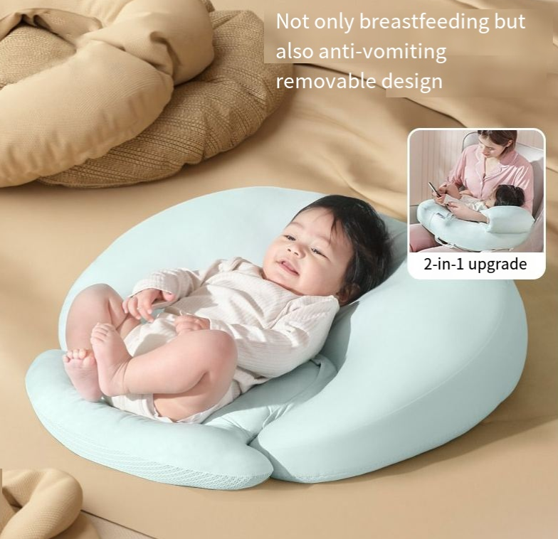 Anti Reflux Kissen Baby U-Form – Ergonomisches Babykissen aus Baumwolle für Neugeborene