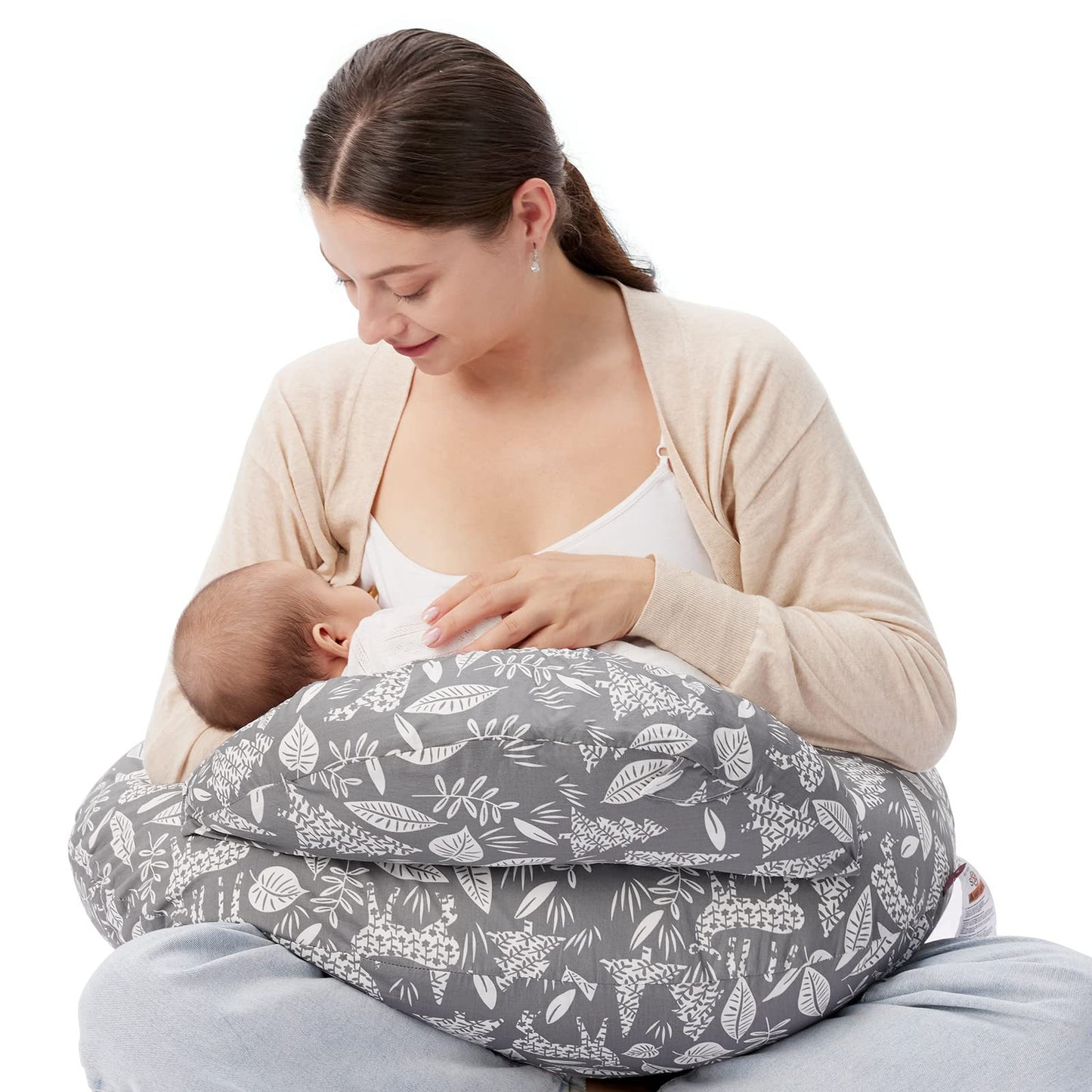 Momcozy Stillkissen Baumwolle – Bequemes Schwangerschaftskissen One Size mit Polyesterfüllung
