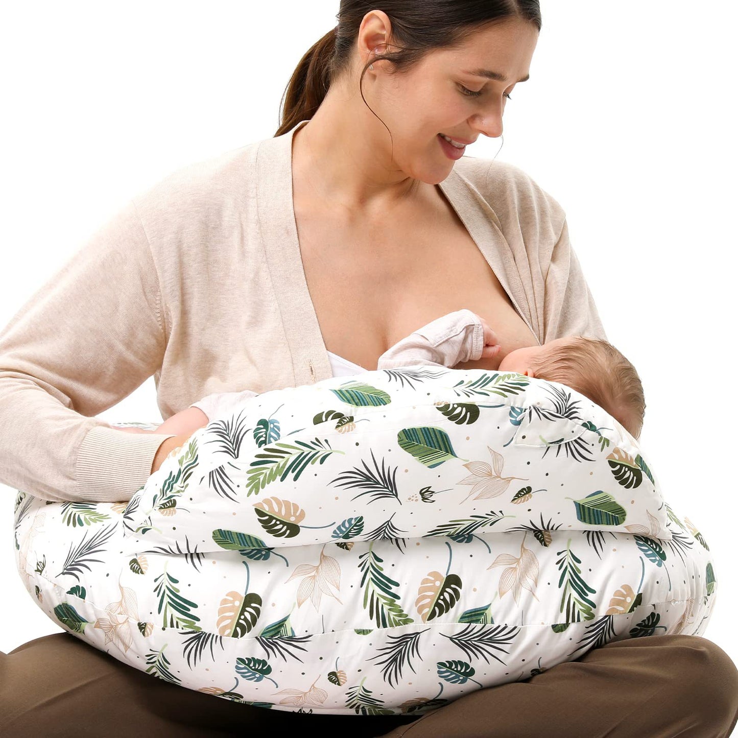 Momcozy Stillkissen Baumwolle – Bequemes Schwangerschaftskissen One Size mit Polyesterfüllung