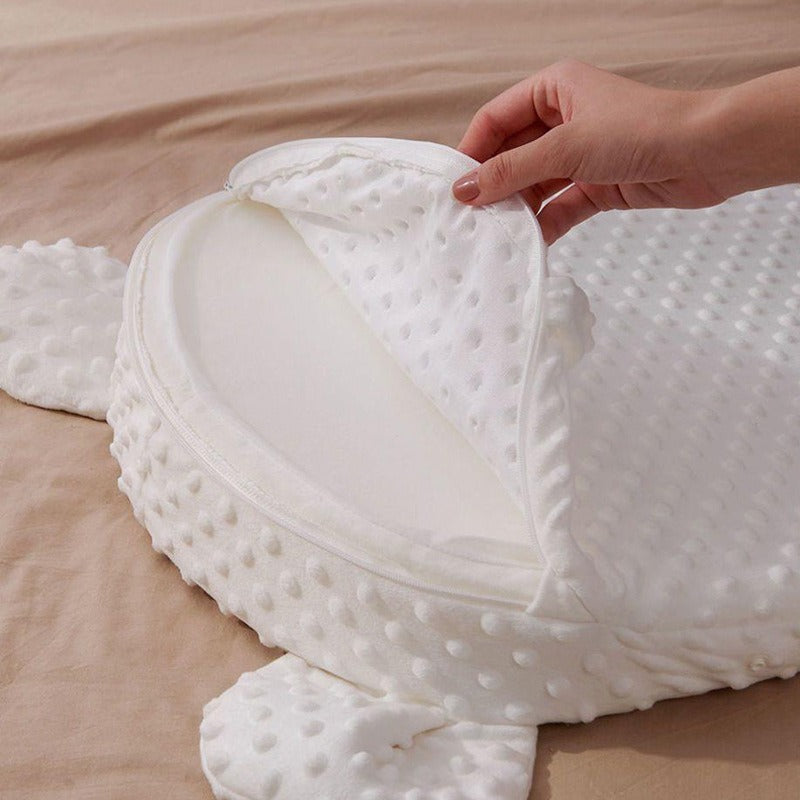 Anti Reflux Kissen Baby – Memory Foam Schrägkissen gegen Spucken, Baumwolle Bezug Neugeborene