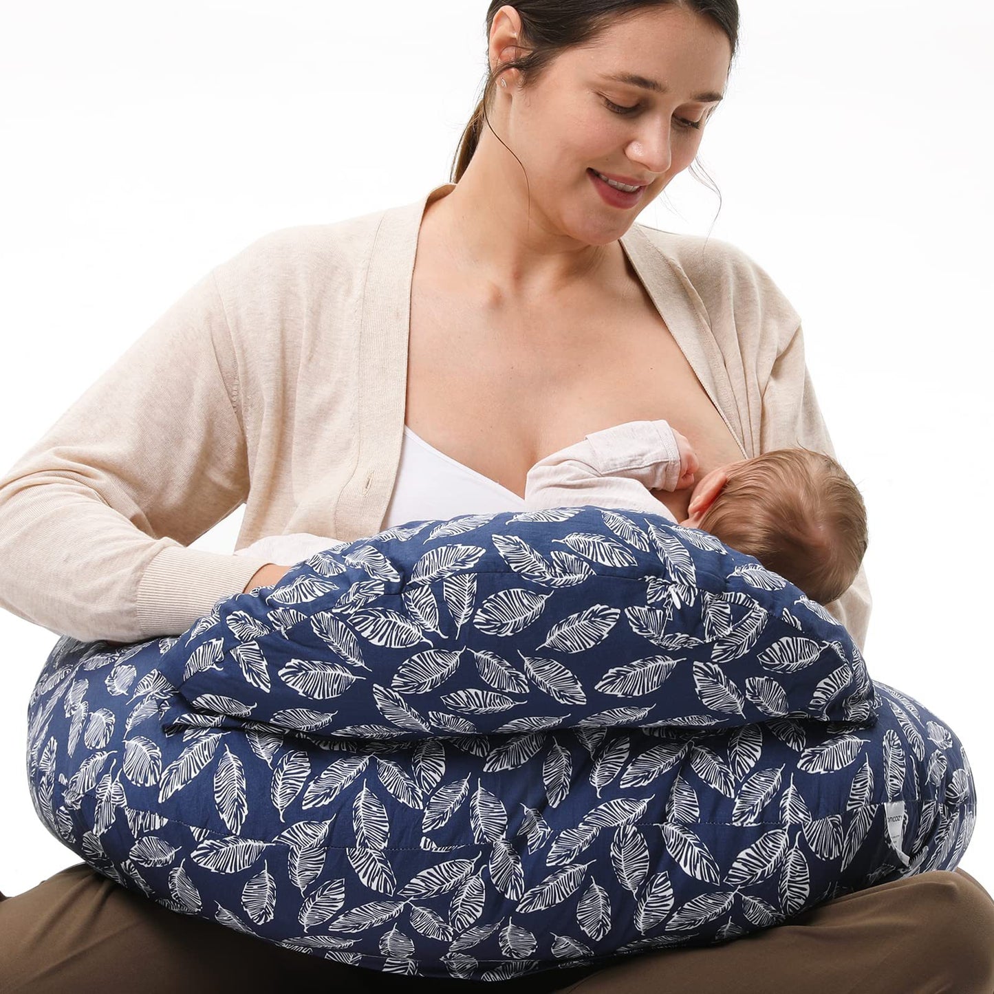 Momcozy Stillkissen Baumwolle – Bequemes Schwangerschaftskissen One Size mit Polyesterfüllung