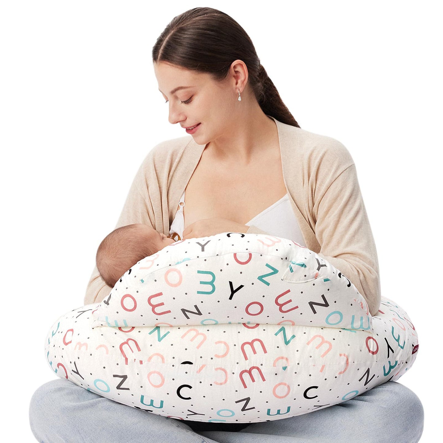 Momcozy Stillkissen Baumwolle – Bequemes Schwangerschaftskissen One Size mit Polyesterfüllung