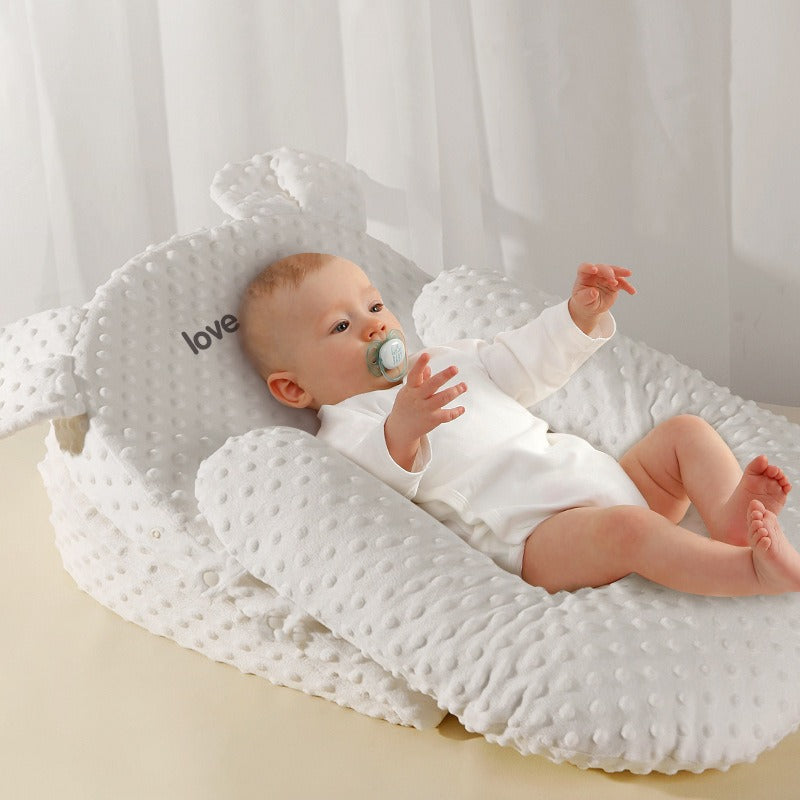 Anti Reflux Kissen Baby – Memory Foam Schrägkissen gegen Spucken, Baumwolle Bezug Neugeborene
