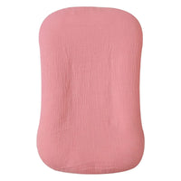 Babynest Bezug Musselin – Bio-Baumwolle Slipcover für Neugeborenen Lounger 80×54 cm, waschbar