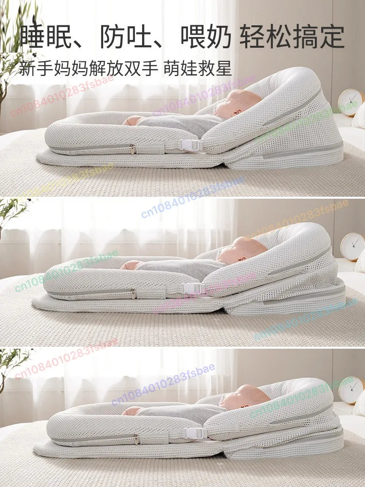 Anti Reflux Kissen Baby – Neugeborenen Bett mit Schräglage Matratze gegen Spucken und Reflux
