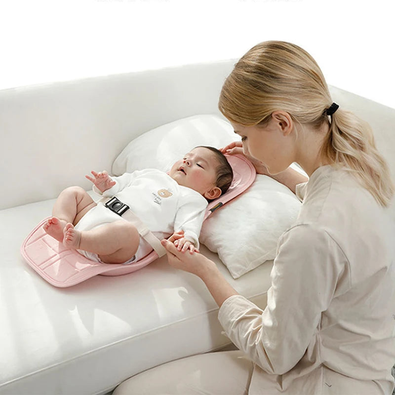 Stillkissen Baby Neugeborene – Kopf- und Nackenstütze mit Tragegurt, ergonomisch 70×30 cm