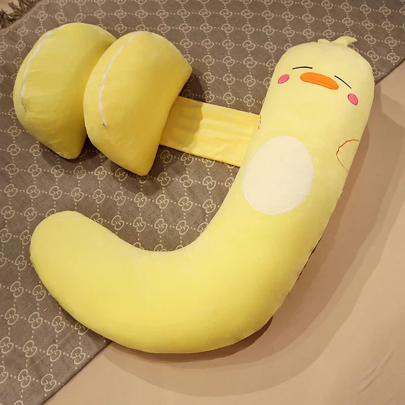 Seitenschläferkissen für Schwangere – Weiches Schwangerschaftskissen mit Bauch- & Rückenstütze, Komfort-Lendenkissen 105×50cm