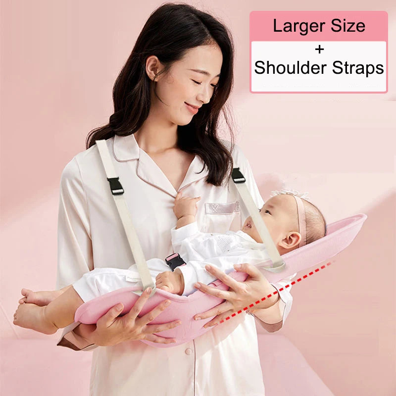 Stillkissen Baby Neugeborene – Kopf- und Nackenstütze mit Tragegurt, ergonomisch 70×30 cm