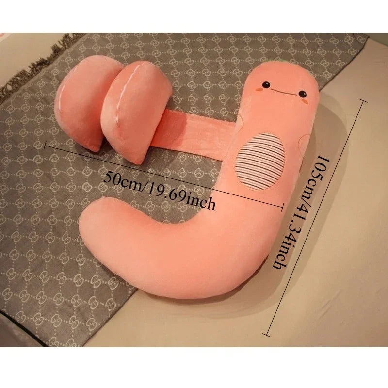 Seitenschläferkissen für Schwangere – Weiches Schwangerschaftskissen mit Bauch- & Rückenstütze, Komfort-Lendenkissen 105×50cm
