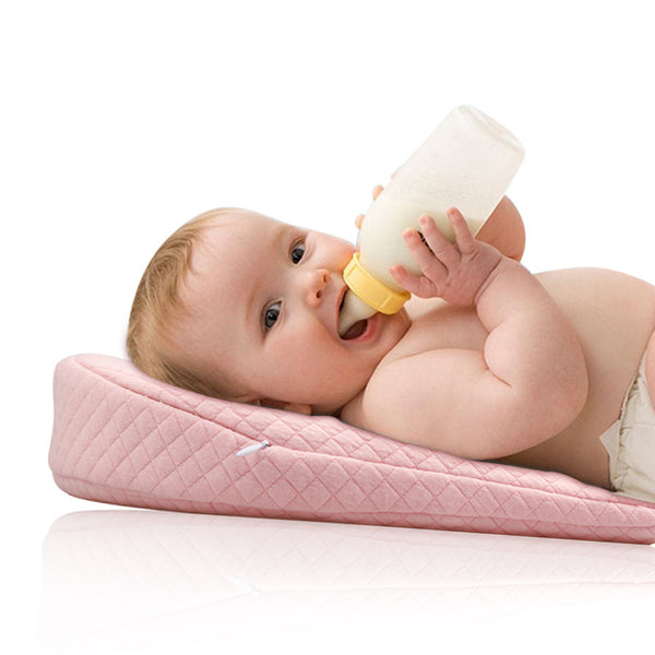 Premium Anti-Reflux Schrägkissen (Memory Foam) - Bezug abnehmbar & Waschbar - Für ruhigen Babyschlaf
