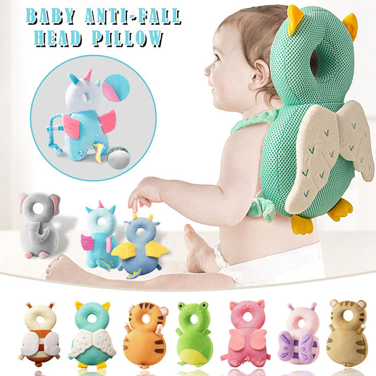 Baby Kopfschutz Kissen mit Fallschutz für Kopf und Rücken, verstellbare Schultergurte, weich und atmungsaktiv für 4–24 Monate