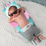 Baby Kopfschutz Kissen mit Fallschutz für Kopf und Rücken, verstellbare Schultergurte, weich und atmungsaktiv für 4–24 Monate