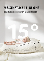 Ergonomisches Anti-Reflux Stillkissen (15° Keil) - Memory Foam gegen Spucken & Verschlucken - Waschbar