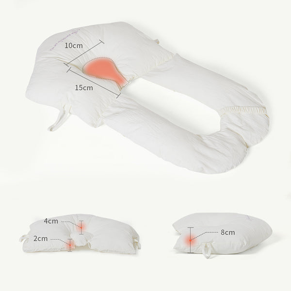 Orthopädisches Baby Kopfkissen (42x42cm) - Gegen Kopfverformung & Plattkopf - Atmungsaktiv & Sicher