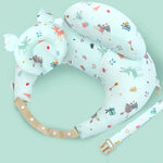 Ergonomisches Stillkissen (100% Baumwolle) - Mit Schultergurt für Freihändiges Füttern - 15° Winkel