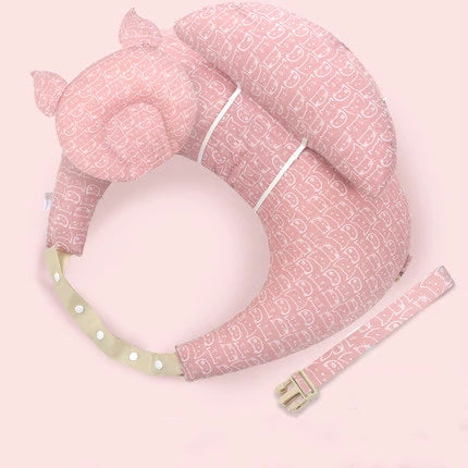Ergonomisches Stillkissen (100% Baumwolle) - Mit Schultergurt für Freihändiges Füttern - 15° Winkel
