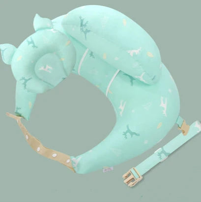 Ergonomisches Stillkissen (100% Baumwolle) - Mit Schultergurt für Freihändiges Füttern - 15° Winkel