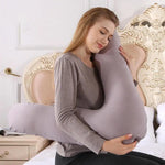 V-Form Stillkissen & Seitenschläferkissen (73cm) - Ergonomische Rückenstütze & Lagerungskissen - Baumwolle