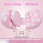 XXL Schwangerschaftskissen U-Form (100% Baumwolle) - Seitenschläferkissen gegen Rückenschmerzen & Stillkissen