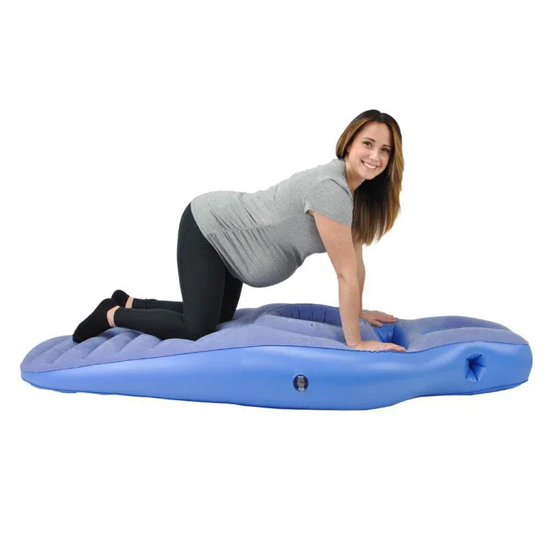 Aufblasbares Schwangerschaftskissen (Bauchliegen) - Mit Aussparung für Babybauch - Massage & Entspannung