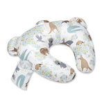 3-in-1 Stillkissen & Bauchtrainer (100% Baumwolle) - Ergonomische Stütze für Füttern & Spielen - Waschbar