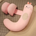 Kompaktes Schwangerschaftskissen & Bauchstütze (105cm) - Rücken- & Lendenkissen für Seitenschläfer - Ideal für Reisen