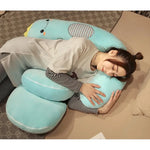 Kompaktes Schwangerschaftskissen & Bauchstütze (105cm) - Rücken- & Lendenkissen für Seitenschläfer - Ideal für Reisen