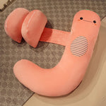 Kompaktes Schwangerschaftskissen & Bauchstütze (105cm) - Rücken- & Lendenkissen für Seitenschläfer - Ideal für Reisen