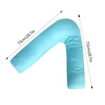 V-Form Stillkissen & Seitenschläferkissen (73cm) - Ergonomische Rückenstütze & Lagerungskissen - Baumwolle