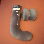 Kompaktes Schwangerschaftskissen & Bauchstütze (105cm) - Rücken- & Lendenkissen für Seitenschläfer - Ideal für Reisen