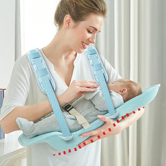 Stillkissen Baby Neugeborene – Kopf- und Nackenstütze mit Tragegurt, ergonomisch 70×30 cm