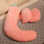 Kompaktes Schwangerschaftskissen & Bauchstütze (105cm) - Rücken- & Lendenkissen für Seitenschläfer - Ideal für Reisen