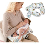 3-in-1 Stillkissen & Bauchtrainer (100% Baumwolle) - Ergonomische Stütze für Füttern & Spielen - Waschbar
