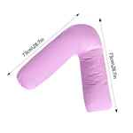 V-Form Stillkissen & Seitenschläferkissen (73cm) - Ergonomische Rückenstütze & Lagerungskissen - Baumwolle