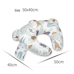 3-in-1 Stillkissen & Bauchtrainer (100% Baumwolle) - Ergonomische Stütze für Füttern & Spielen - Waschbar