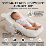 Anti-Reflux Babykissen MamaWonne — Bezug aus 100% Baumwoll-Muselin, Anti-Rutsch-Basis, 0-6 Monate